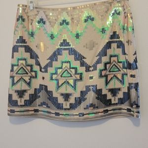 Express Sequined Mini Skirt